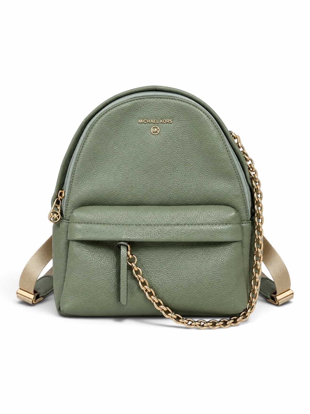 Michael Kors – Slater Medium Pebbled Leather Backpack – Olive Green – Sz. OS